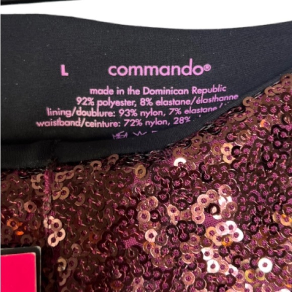 NEW Commando All Over Sequin Sculptwear Legging Pants in Wine Large - Picture 11 of 15